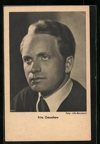 AK Schauspieler Fritz Genschow, seitlich portraitiert