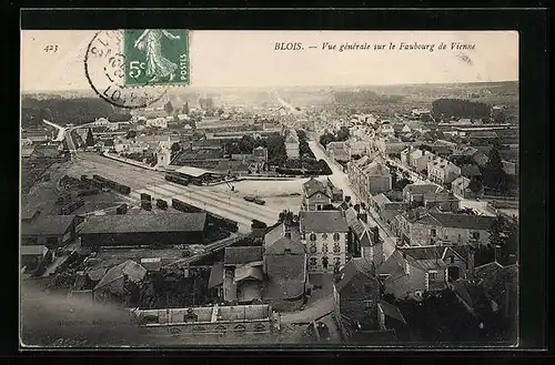 AK Blois, Vue generale dur le Faubourg de Vienne
