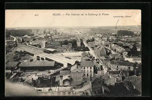 AK Blois, Vue panoramique sur le Faubourg de Vienne