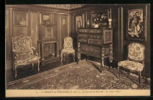 AK St-Amand-de-Vendome, Le Plessis-St-Amand, le Petit Salon