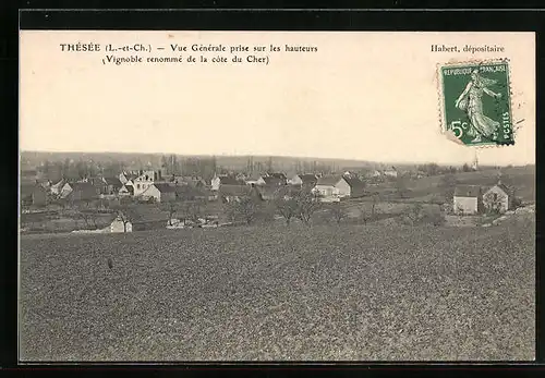 AK Thesee, Vue Generale prise sur les hauteurs, Vignoble renomme de la cote du Cher