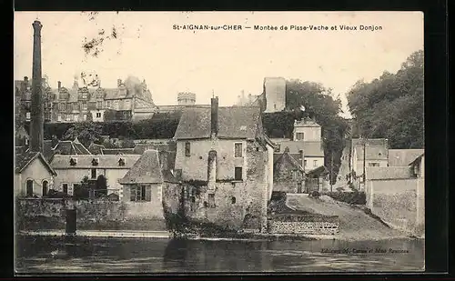 AK Saint-Aignan-sur-Cher, Montee de Pisse-Vache et Vieux Donjon