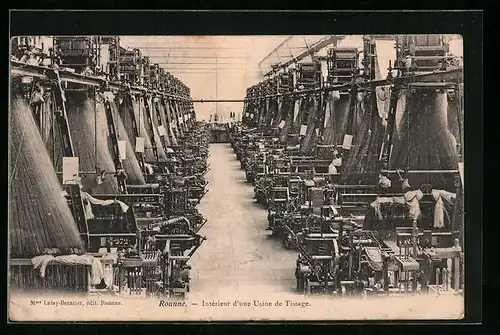 AK Roanne, Interieur d`une Usine de Tissage