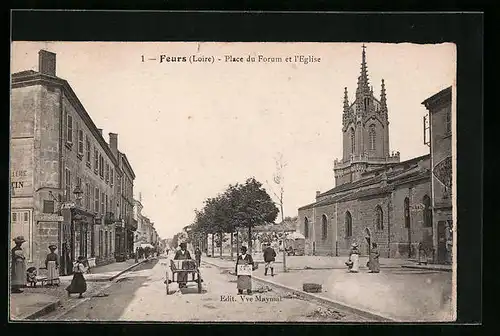 AK Feurs, Place du Forum et l`Eglise