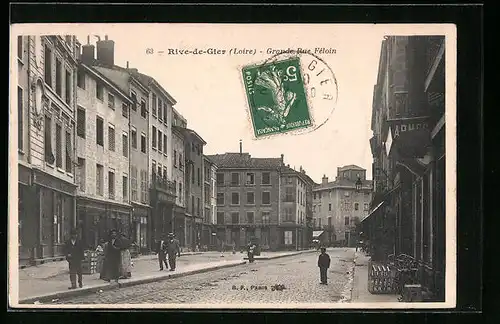 AK Rive-de-Gier, Grande Rue Feloin