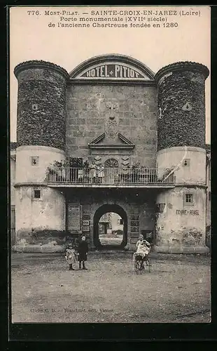 AK Sainte-Croix-en-Jarez, Porte Monumentale de l`ancienne Chartreuse fondee en 1280