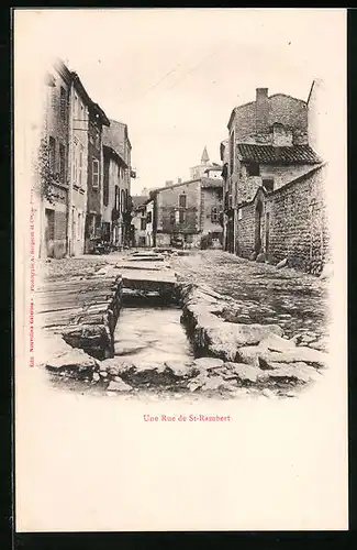 AK Saint-Rambert-sur-Loire, Une Rue, Canal