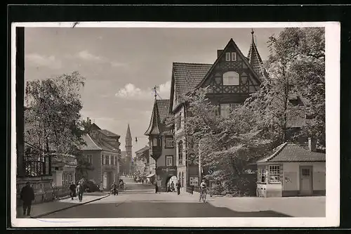 AK Meiningen i. Thür., Blick in die Georgstrasse