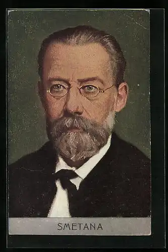Künstler-AK Bedrich Smetana, Darstellung des tschechischen Komponisten