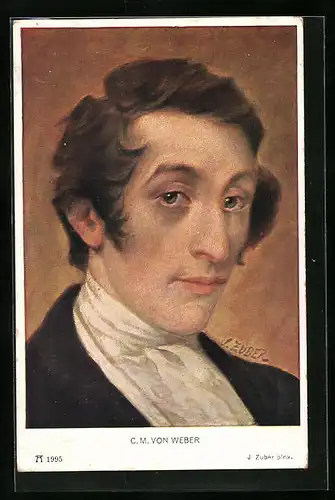 AK C. M. von Weber, der Musiker im Portrait