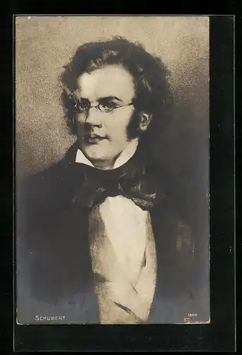 Künstler-AK Franz Schubert, der junge österreichische Komponist im Portrait