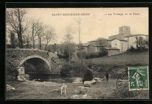 AK Saint-Denis-sur-Oise, Le Village et le Pont