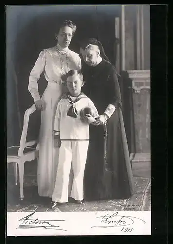 AK Portrait der grossherzoglichen Familie von Baden