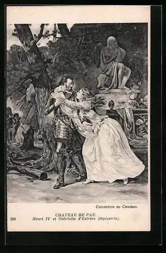 AK Chateau de Pau, Henri IV et Gabrielle d`Estrees