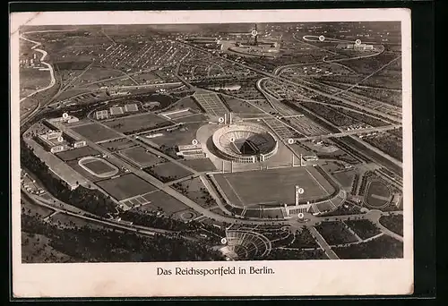AK Berlin, Reichssportfeld, Luftbild