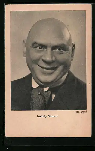 AK Schauspieler Ludwig Schmitz mit Glatze