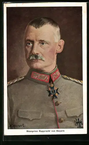 AK Kronprinz Rupprecht von Bayern in Uniform mit Orden