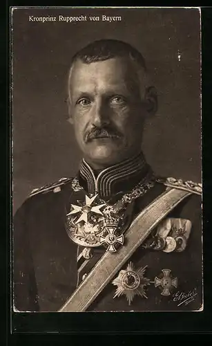 AK Kronprinz Rupprecht von Bayern in Uniform mit Orden
