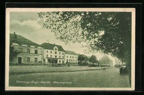 AK Tittling / Bayr. Wald, Marktplatz