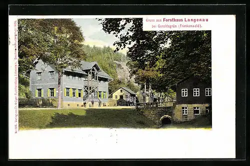 AK Geroldsgrün / Frankenwald, Gasthof Forsthaus Langenau