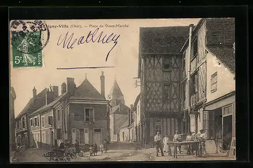 AK Auligny-Ville, Place du Vieux-Marché