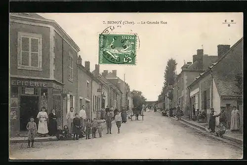 AK Bengy, La Grande Rue, Strassenpartie