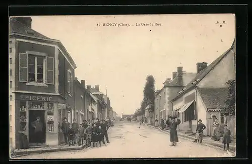 AK Bengy, La Grande Rue, Strassenpartie