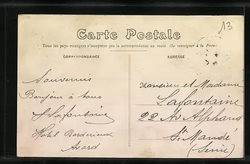 AK Avord, Rue de la Gare, Strassenpartie