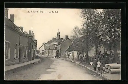 AK Baugy, Rue du Gué, Strassenpartie