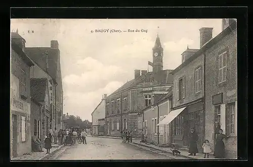 AK Baugy, Rue du Gué, Strassenpartie