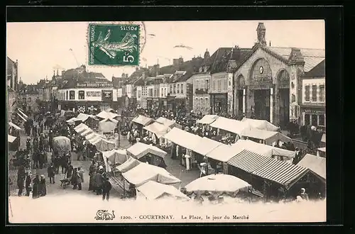 AK Courtenay, la Place, le jour du Marché
