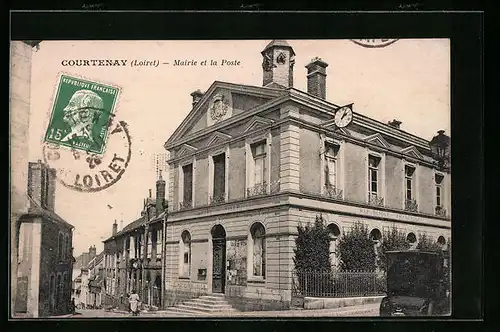 AK Courtenay, Mairie et la Poste