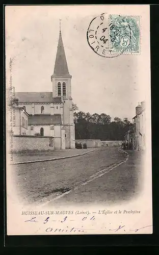 AK Huisseau-sur-Mauves, l'Église et le Presbytère