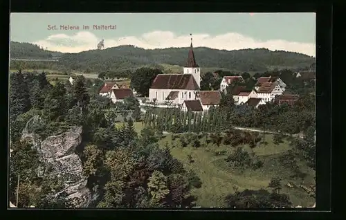AK Sankt Helena / Naifertal, Gesamtansicht mit Kirche