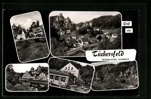 AK Tüchersfeld / Fränk. Schweiz, Teil- und Gesamtansichten, Gasthof zum Püttlachtal