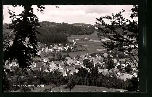 AK Hüttenbach / Fränk. Schweiz, Panoramablick vom Berg