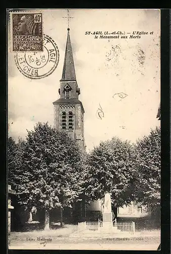 AK St-Agil, L`Eglise et le Monument aux Morts