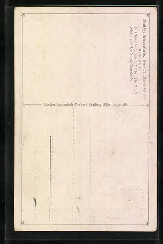 Künstler-AK Germania hoch zu Ross an der Spitze des deutschen Heers