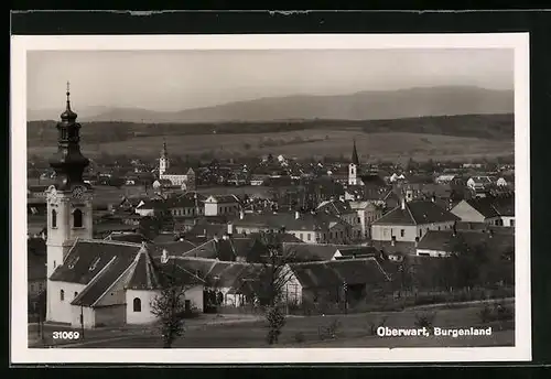 AK Oberwart, Panorama mit Kirche