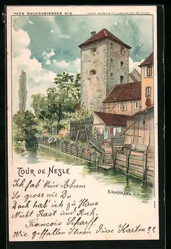 Lithographie Mülhausen, Tour de Nesle