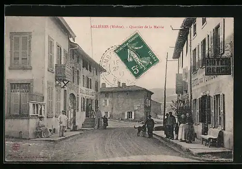AK Allières, Quartier de la Mairie
