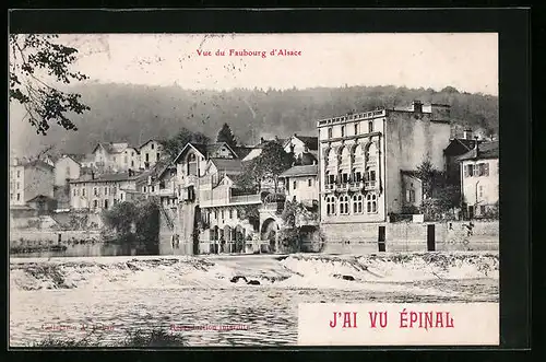 AK Épinal, Vue du Faubourg d`Alsace