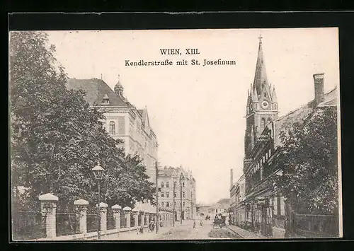 AK Wien, Kendlerstrasse mit St. Josefinum