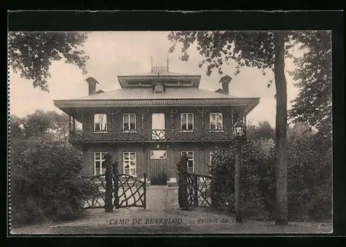 AK Camp de Beverloo, Pavillon du l`Commandant du Genie