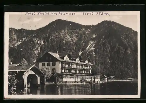 AK Breitenwang, Hotel Forelle am Plansee