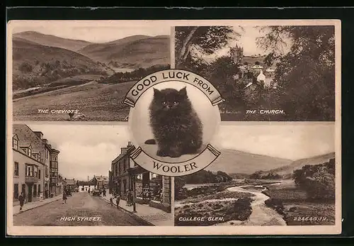 AK Wooler, The Cheviots, The Church, High Street and College Glen