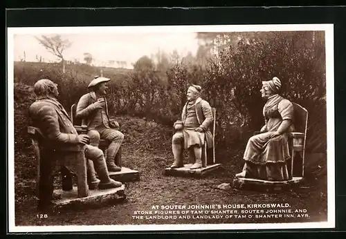 AK Kirkoswald, At Souter Johnnie`s House (Stone Figures)