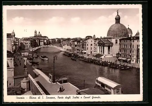 AK Venezia, Chiesa di S. Simeone, Ponte degli Scalzi e Canal Grande