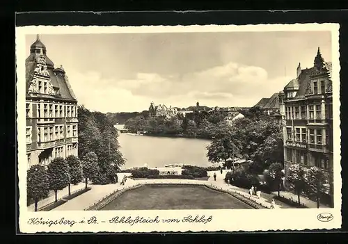 AK Königsberg i. Pr., Schlossteich vom Schloss