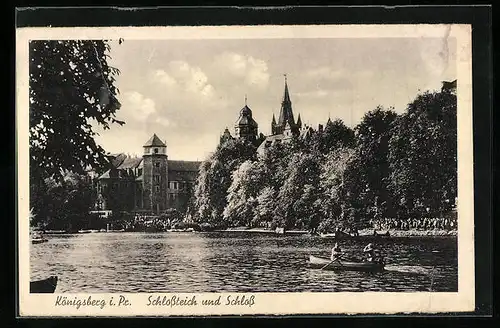 AK Königsberg i. Pr., Schlossteich und Schloss